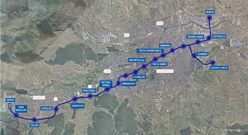 Metrou Cluj proiecție