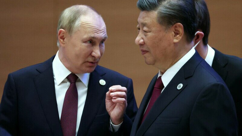 Președintele Chinei, XI Jinping și președintele Rusiei, Vladimir Putin