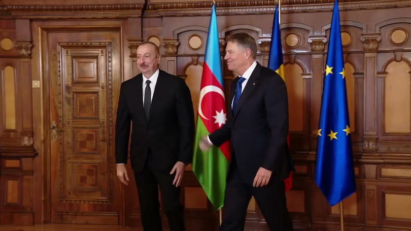 Preşedintele Azerbaidjanului, Ilham Aliyev și președintele României, Klaus Iohannis