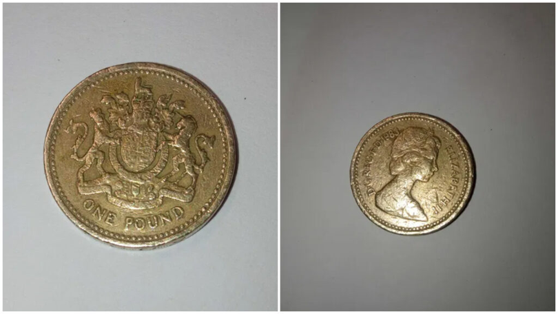 Monedă cu regina Elisabeta a II-a