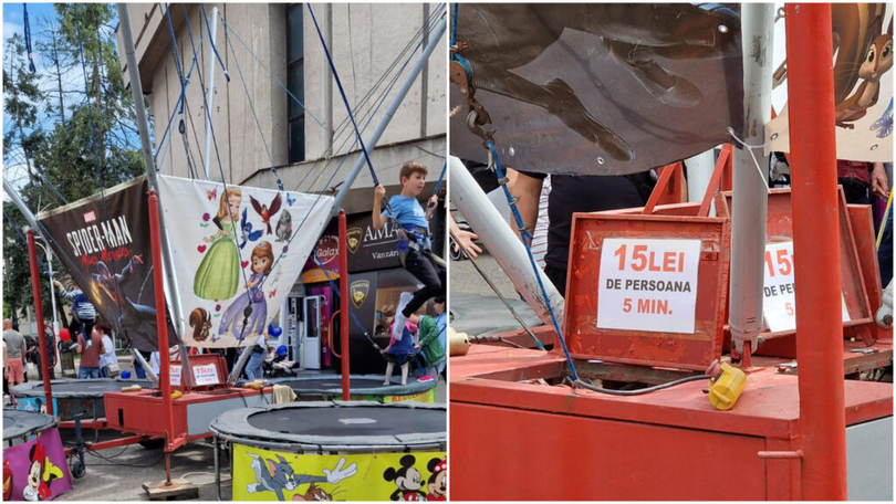 15 lei pentru 5 minute pe trambulină de Ziua Copilului