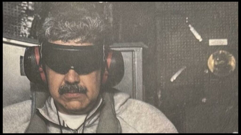 „Nicolas Maduro la bordul (navei) USS Iwo Jima”, a scris Trump în textul care însoțește fotografia.