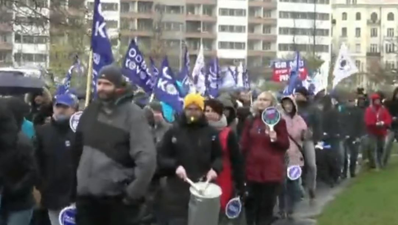 Captură ecran protest Cehia reforma pensiilor