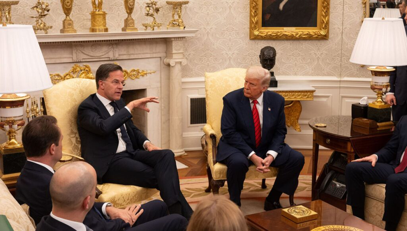 Secretarul general al NATO, Mark Rutte, împreună cu președintele Statelor Unite ale Americii, Donald J. Trump, la Casa Albă.
