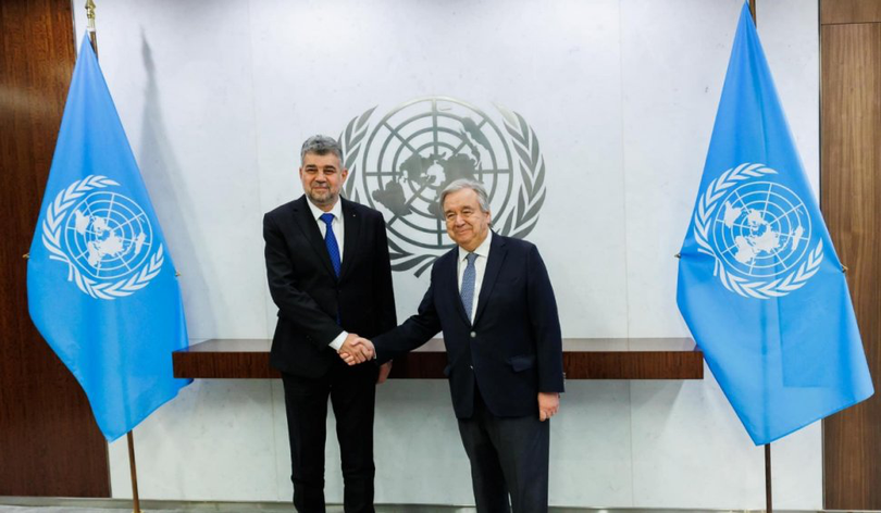 Marcel Ciolacu, întâlnire cu secretarul general al ONU