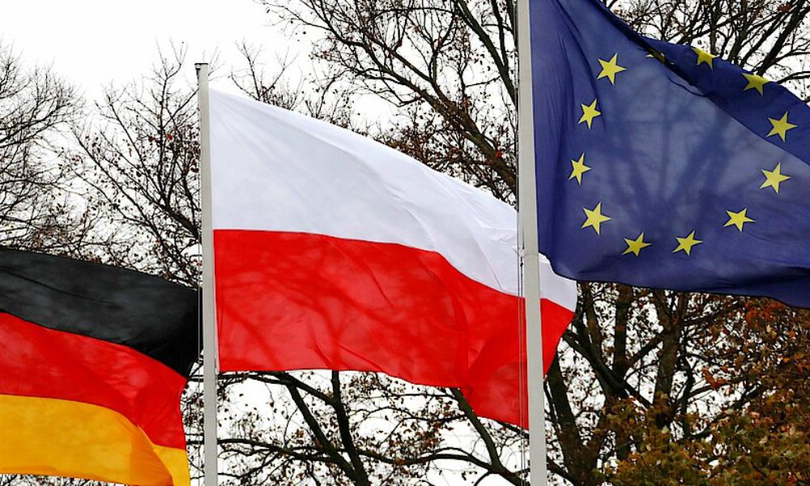 Germania, Polonia, UE, drapel