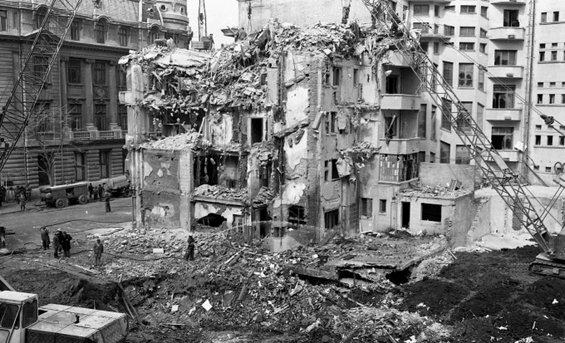 Imagine de la cutremurul din 1977 din România