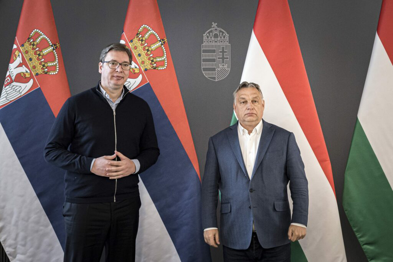 Viktor Orban, premierul Ungariei și Aleksandar Vučić, președintele Serbiei. Foto: Ministerul maghiar de Externe