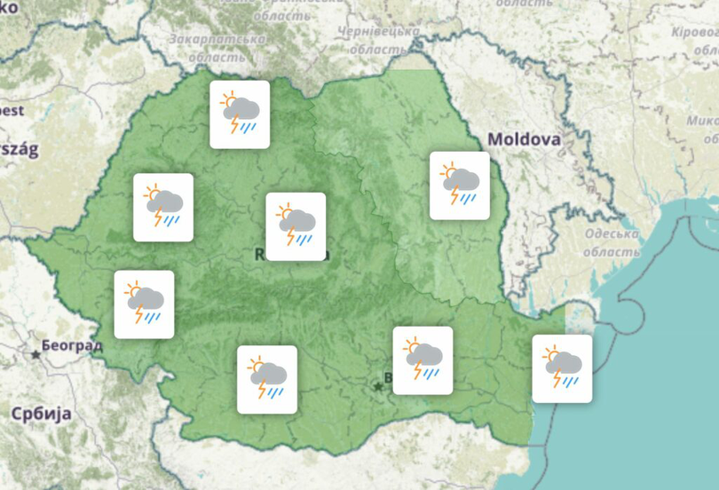 alertă de ploi în România