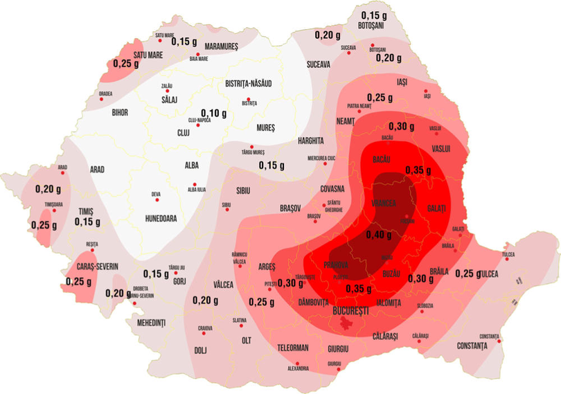 Zonele din România cu cel mai mare risc de cutremur. Află dacă este localitatea ta