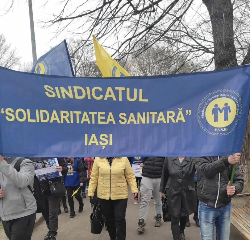 Peste 5000 de angajaţi din Sănătate protestează luni, în Bucureşti. Sindicaliștii amenință că acesta este ultimul pas înainte de greva generală. Foto: Facebook