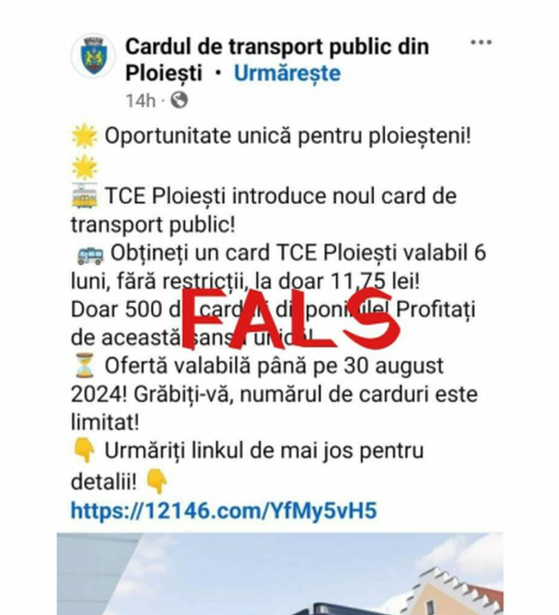 Nouă tentativă de fraudă online
