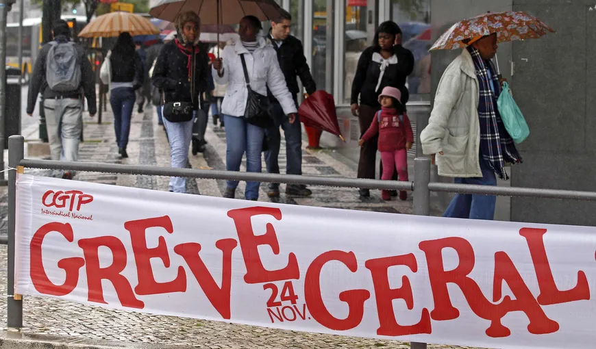 Grevă generală în Portugalia din cauza măsurilor de austeritate