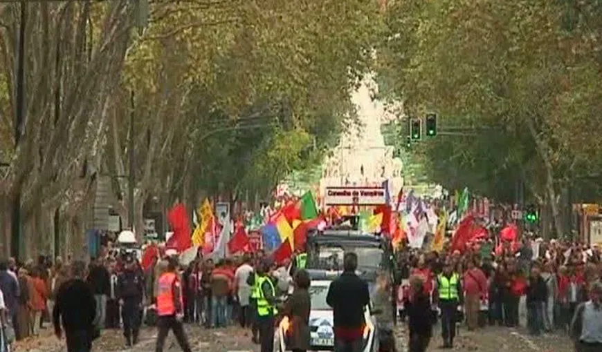 Protest la Lisabona, faţă de măsurile de austeritate impuse de guvern