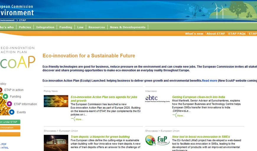 Comisia Europeană: Companiile, sprijinite să producă tehnologii prietenoase cu mediul