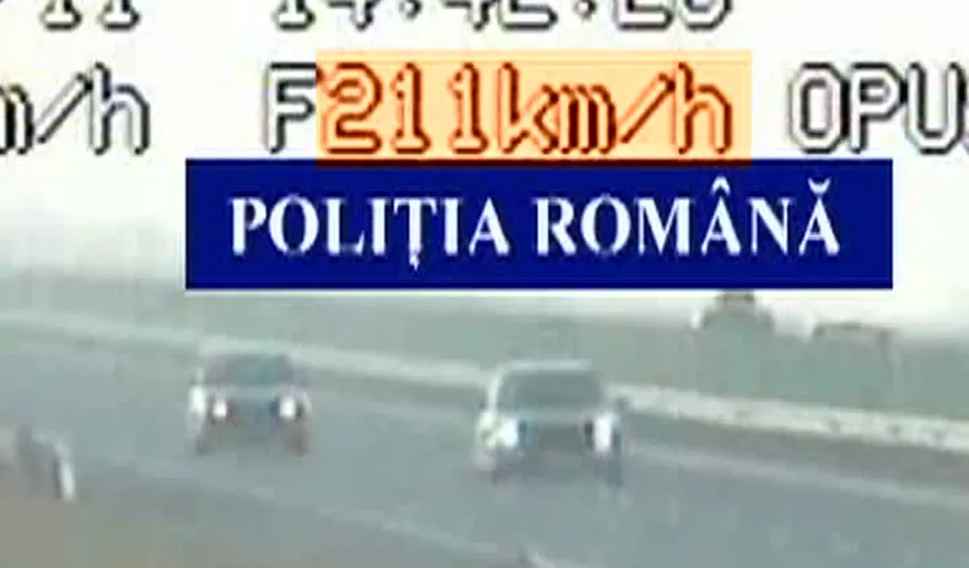 Un vitezoman prins de poliţişti cu 211 km/h pe Autostrada Soarelui