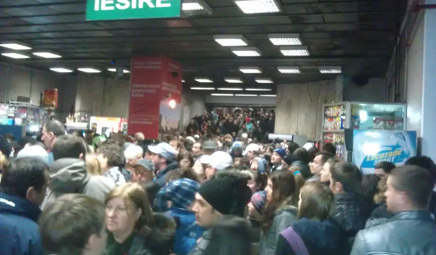 Aglomeraţie la metrou, după parada de 1 Decembrie