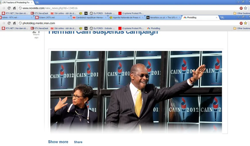 Herman Cain se retrage din campania pentru Casa Albă