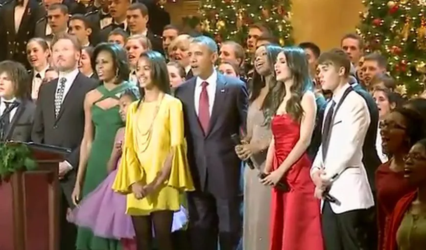 Barack Obama a cântat împreună cu Justin Bieber, într-un concert de Crăciun VIDEO