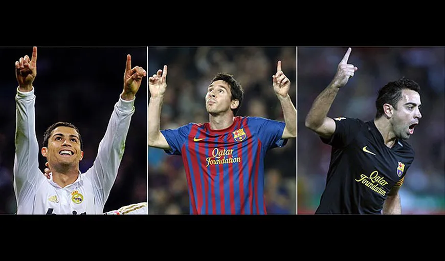 Messi, Ronaldo şi Xavi luptă pentru trofeul FIFA Balonul de Aur 2011