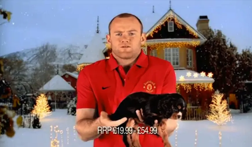 Super-reclamă de Crăciun, cu Rooney şi Gerard Piquet VIDEO