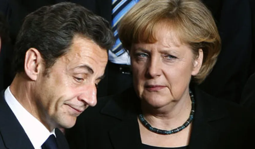 Întâlnire decisivă pentru viitorul euro. Sarkozy şi Merkel se reunesc la Paris