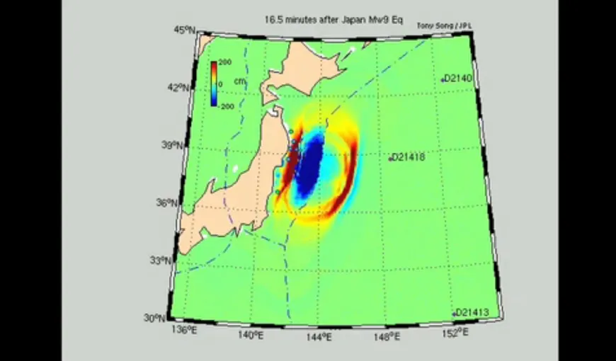 NASA: Japonia a fost lovită de un tsunami format din două valuri gigantice VIDEO