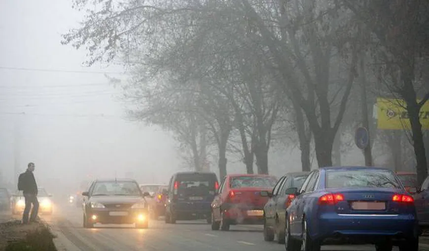 Avertizare de ceaţă în trei judeţe din sudul Moldovei. Vizibilitatea va fi redusă sub 200 de metri