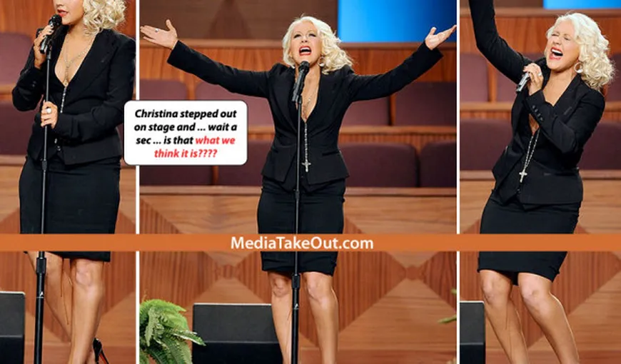 Ce ruşine! Uite ce-a păţit Christina Aguilera la funeraliile Ettei James FOTO&VIDEO