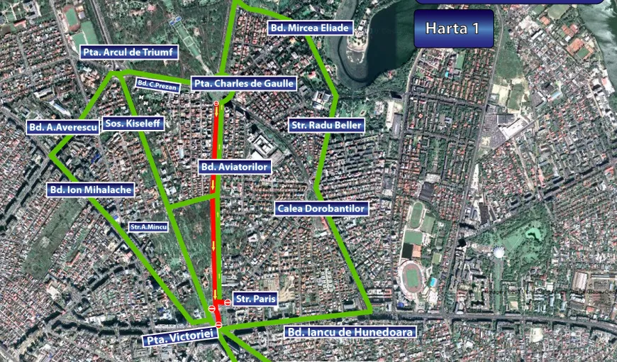 Atenţie: Marşul de Ziua Unirii blochează marţi zona Kiseleff. Vezi harta cu restricţiile rutiere