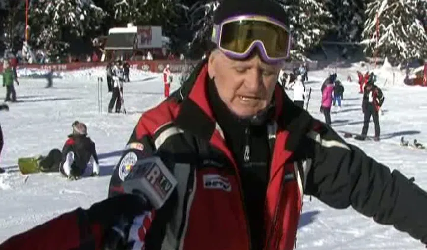 Cel mai vârstnic instructor de schi din Poiana Braşov are 75 de ani VIDEO
