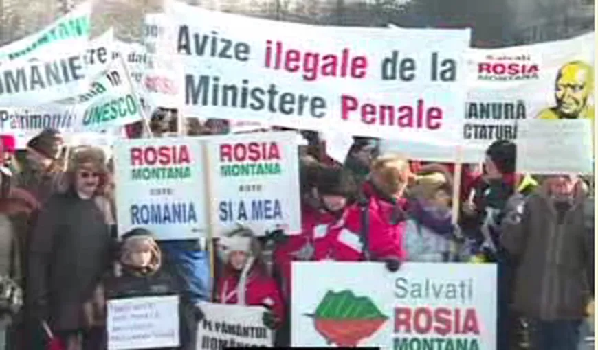 Aurul rupe românii în două. Proteste pro şi contra Roşia Montana