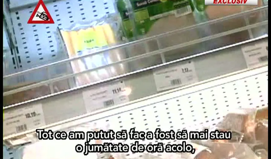 Lapte alterat şi mezeluri verzi se află la vânzare pe rafturile unui hipermarket din Capitală VIDEO
