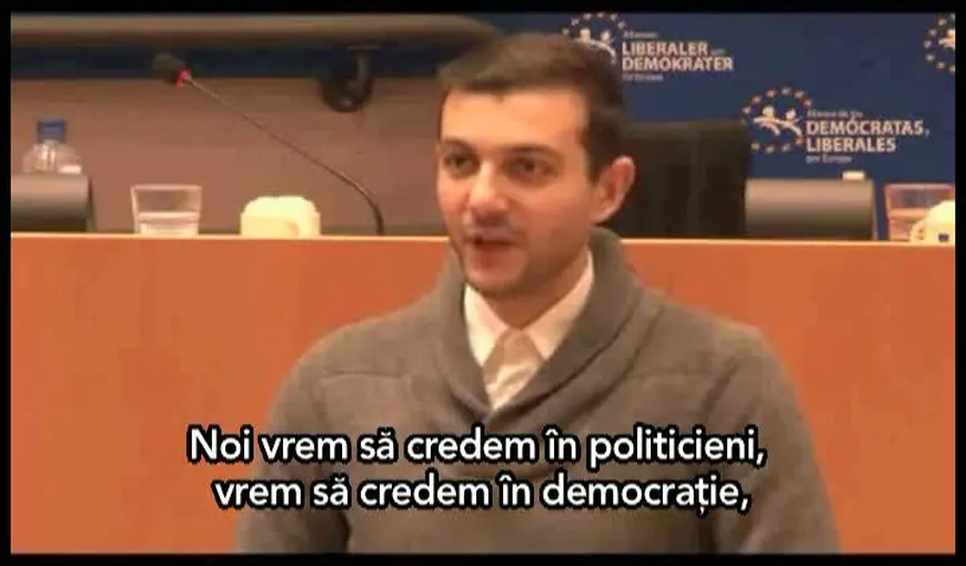 Un român a ridicat Parlamentul European în picioare VIDEO