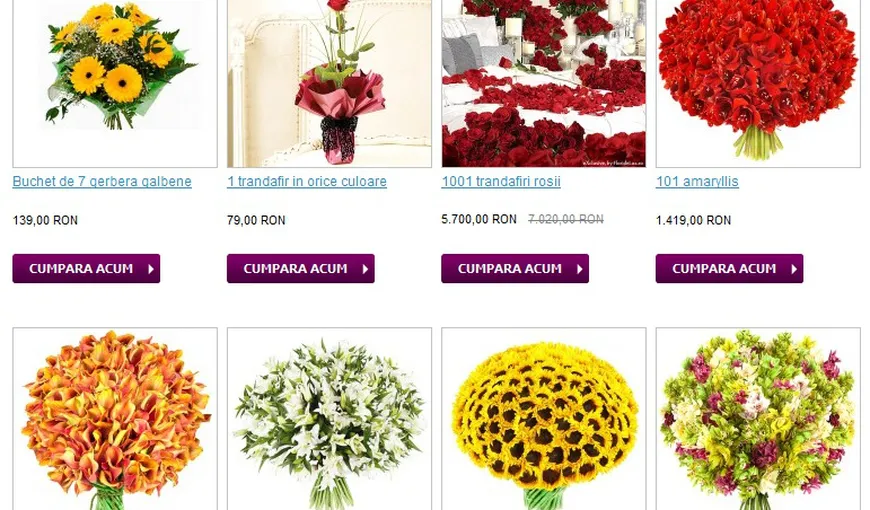 Românii vor cumpăra flori online de 3 milioane de euro