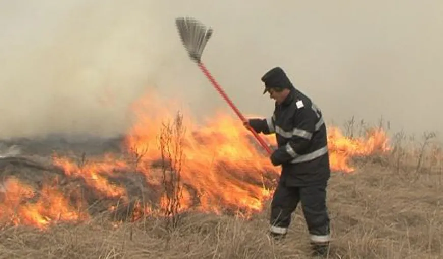 Incendiu pe circa 20 de hectare de vegetaţie uscată în zona Rezervaţiei Biosfera Deltei Dunării