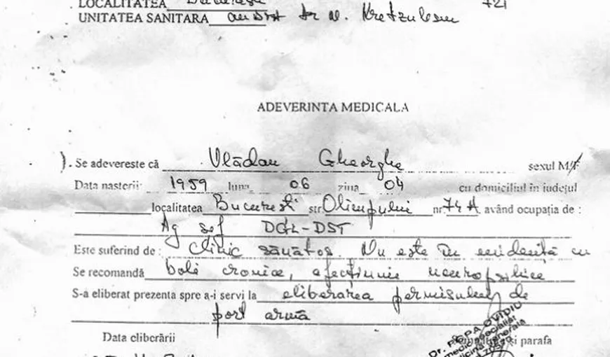 A apărut avizul medical al lui Vlădan. Şeful Poliţiei, invitat să-şi dea demisia