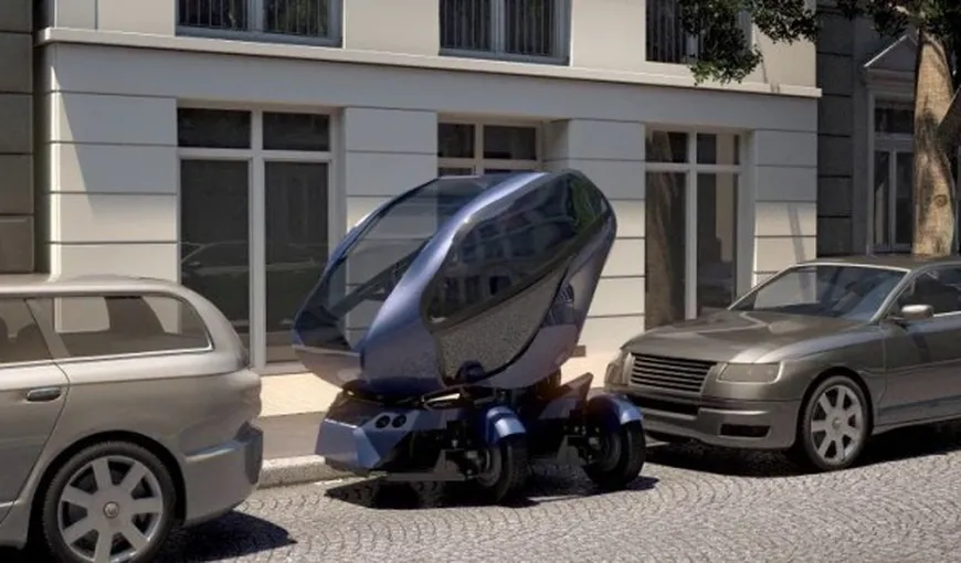 Un automobil electric pliabil, vedeta salonului CeBIT de la Hanovra VIDEO