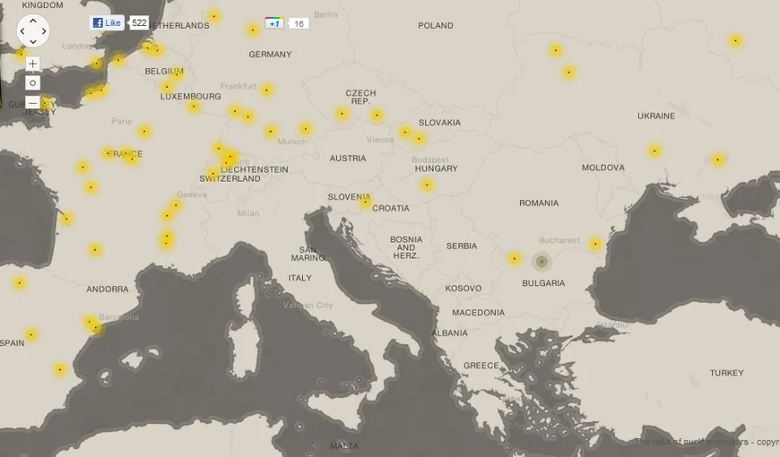 Greenpeace a lansat harta reactoarelor nucleare din lume
