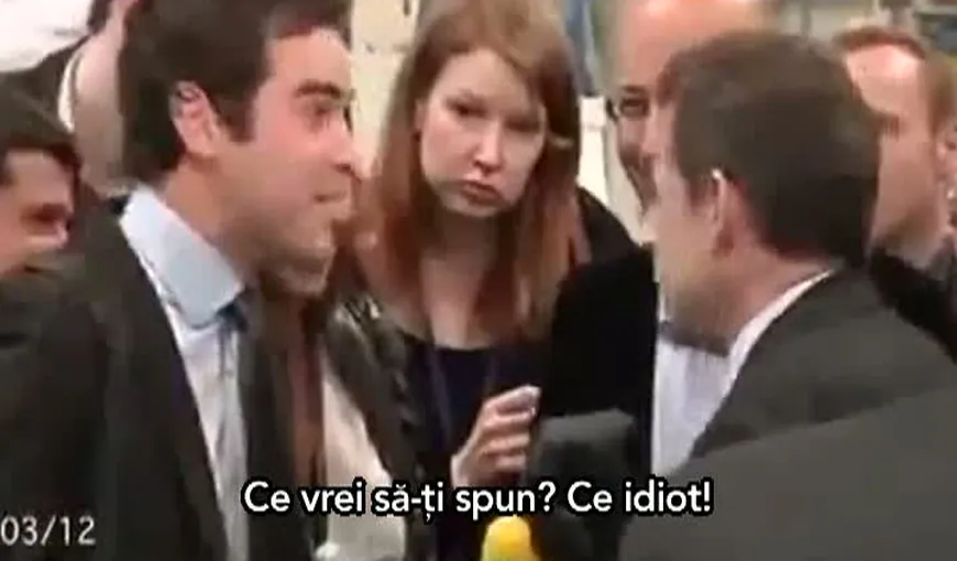 Nicolas Sarkozy a jignit un jurnalist VIDEO