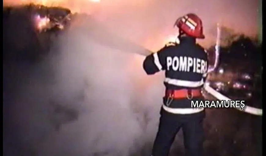 Incendii devastatoare în Alba şi Maramureş. Casa unei familii cu cinci copii s-a făcut scrum VIDEO