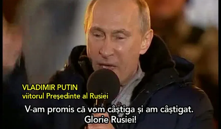 Putin, cu lacrimi în ochi, susţine că alegătorii nu au permis „distrugerea statului rus”