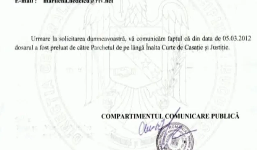 Un document-cheie din dosarul criminalului de la Perla, pasat de la MAI la Poliţia Capitalei
