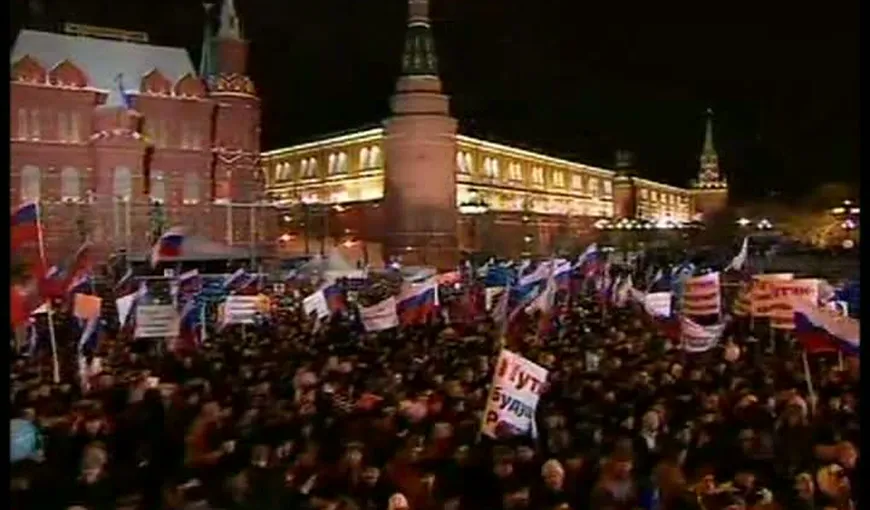 Peste 110.000 de susţinători ai lui Vladimir Putin, în centrul Moscovei VIDEO