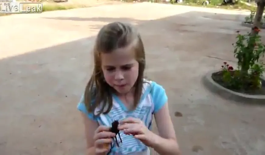 Cu câtă poftă mânâncă TARANTULA fetiţa din Cambodgia! VIDEO