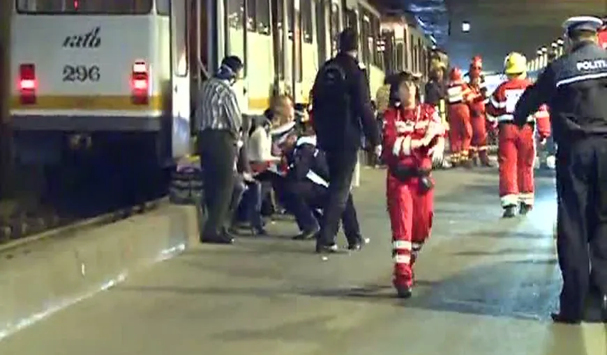 Accident cu tramvaie în Pasajul Lujerului. Zeci de persoane au ajuns la spital VIDEO