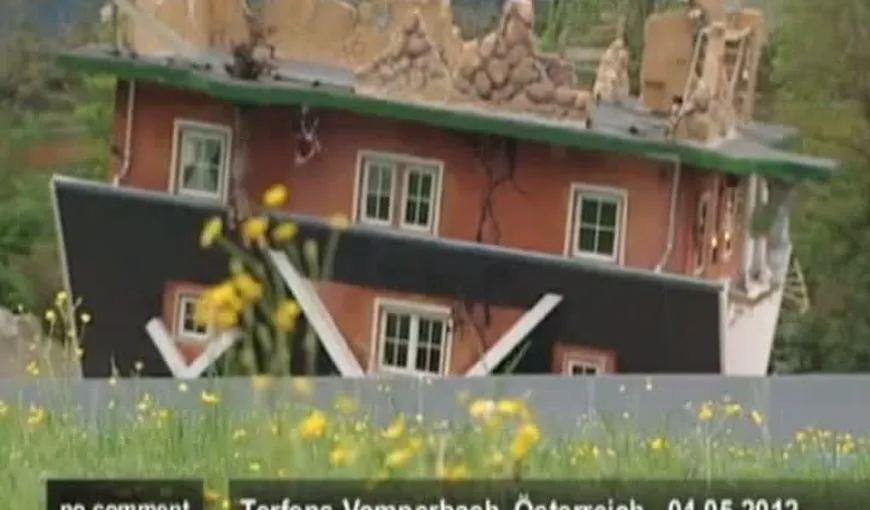 Lumea s-a întors pe dos! Vezi cum arată casa răsturnată din Austria VIDEO