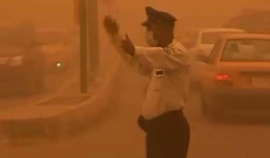Furtună de nisip la Bagdad VIDEO