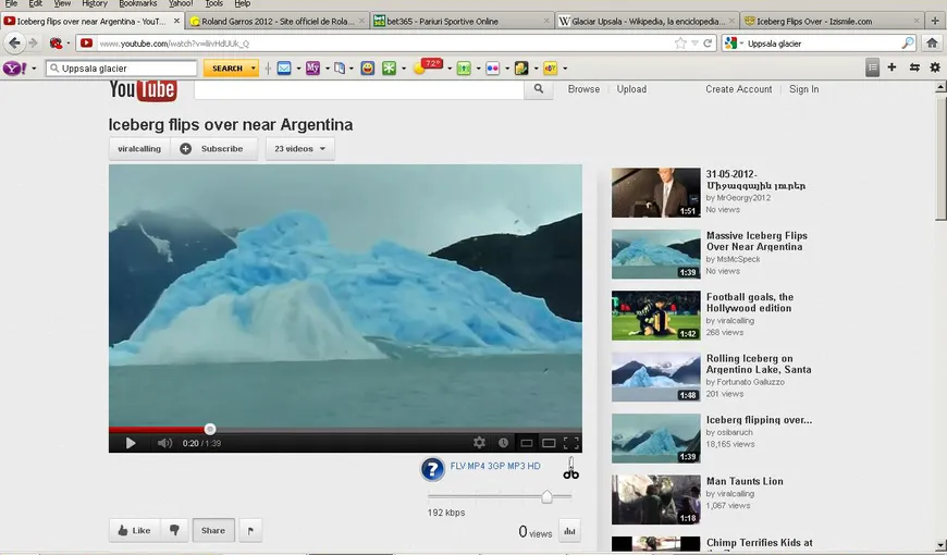 Spectacolul naturii în Patagonia. Vezi cum Oceanul înghite un gheţar VIDEO
