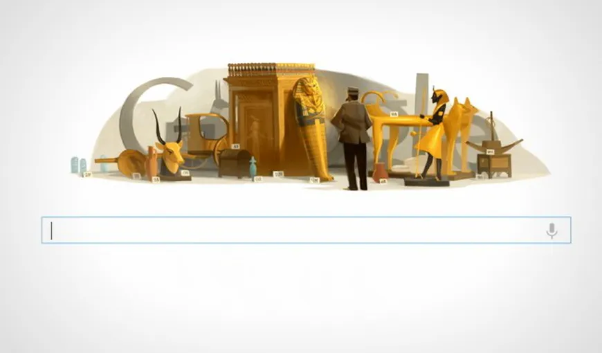 Egiptologul Howard Carter, omagiat de Google printr-un logo special VIDEO
